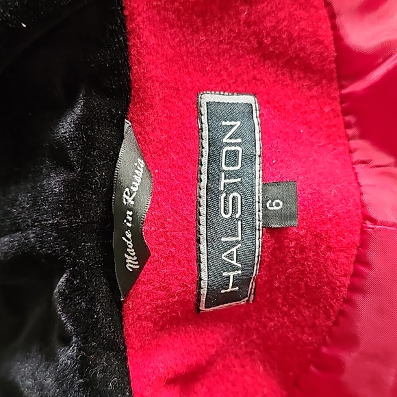 HALSTON wool and velvet red and black - Picture 9 of 10